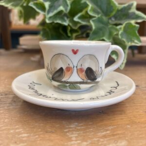 Tazzina con piattino “Buongiorno amore”