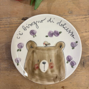 Piatto orsetto "c'è bisogno di dolcezza"