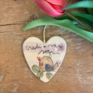 Cuore uccellino "credi nei sogni"
