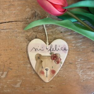 Cuore orsetto "Sii felice"