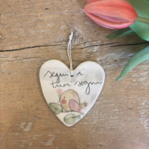 Cuore uccellino "segui i tuoi sogni"