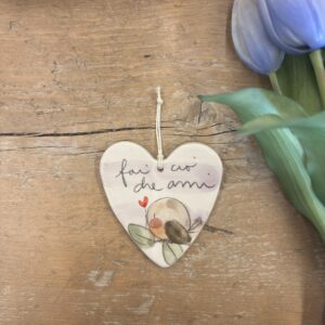 Cuore uccellino "fai ciò che ami"