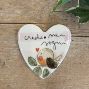 Cuore uccellino "credi nei sogni"