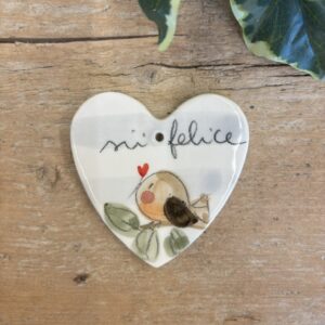 Cuore uccellino "sii felice"