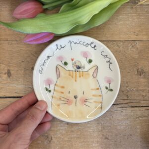 Piattino gattino "ama le piccole cose "