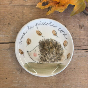 Piattino riccio "ama le piccole cose "