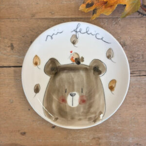 Piatto orso " sii felice ”