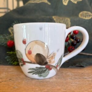 Tazza tisana uccellino "sii felice"