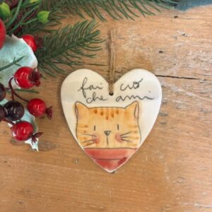 Cuore gatto "fai ciò che ami"