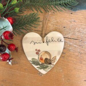 Cuore uccellino "sii felice"